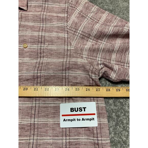 Rowm Dress Shirt Men Size 3XT Tall Pink Striped Button Up Collared Long Sleeve - Picture 12 of 14